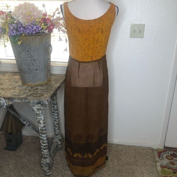 Cache Three Piece Brown and Gold Boho Tunic and Harem Pants - Picture 6 of 16